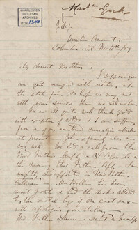 085. Madame Baptiste to Bp Patrick Lynch -- November 16, 1859