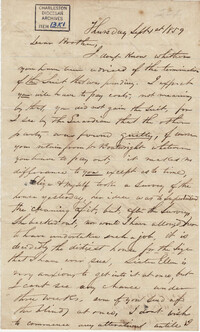 072. John Lynch to Bp Patrick Lynch -- September 1, 1859