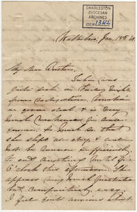 141. Anna Lynch to Bp Patrick Lynch -- January 19, 1861