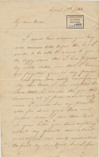 365. Robert Lynch to Bp Patrick Lynch -- April 17, 1865