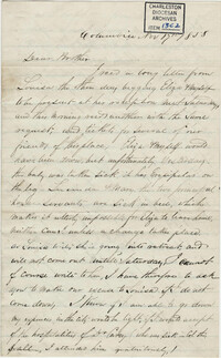 023. John Lynch to Bp Patrick Lynch -- November 17, 1858