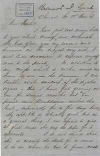 028. Bernard Lynch to Bp Patrick Lynch -- December 22, 1858
