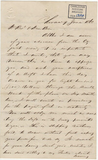 113. Francis Lynch to Bp Patrick Lynch -- June 9, 1860