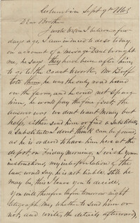 303. John Lynch to Bp Patrick Lynch -- September 9, 1863
