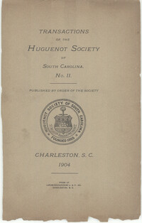 Transactions of the Huguenot Society of South Carolina No.11