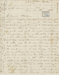 395. Madame Baptiste to Bp Patrick Lynch -- March 1, 1866