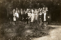 Children in garden, Main Library (2)