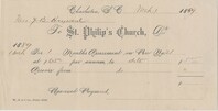 345. St. Philip's Church pew fee -- 1889