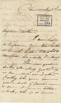 006. Anna Lynch to Bp Patrick Lynch -- May 23, 1858