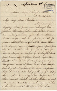 146. Madame Antonia to Bp Patrick Lynch -- February 20, 1861