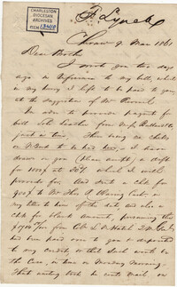 150. Francis Lynch to Bp Patrick Lynch -- March 9, 1861