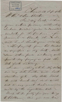 174. Francis Lynch to Bp Patrick Lynch -- September 21, 1861
