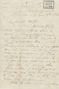 188. Madame Baptiste to Bp Patrick Lynch -- December 14, 1861