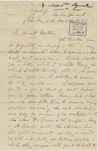 177. Madame Baptiste to Bp Patrick Lynch -- October 21, 1861