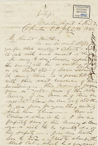 287. Madame Baptiste to Bp Patrick Lynch -- July 21, 1863