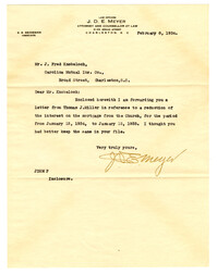 Cover Letter from J.D.E. Meyer