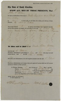 Bill of Sale, January 14, 1854