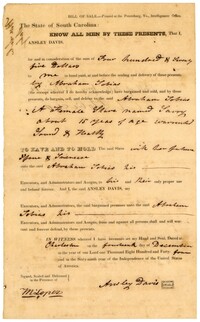 Bill of Sale, December 14, 1844
