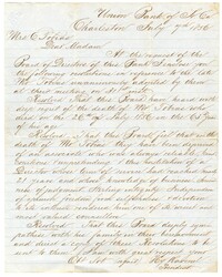 Letter to Eleanor L. Tobias from Henry Ravenel, July 7, 1856
