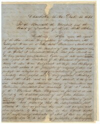 Letter from Dr. Moritz (Maurice) Mayer to the KKBE Board of Trustees, December 13, 1855