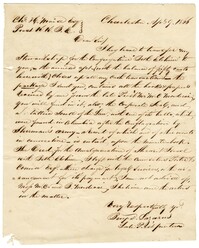 Letter from Benjamin D. Lazarus to Charles H. Moise, April 9, 1866