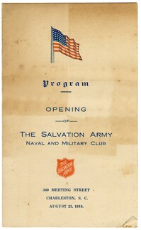 Salvation Army Opening Program, August 23, 1919
