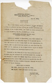 Letter from the Franklin Cohn to Pvt. Sam Glass, May 19, 1921