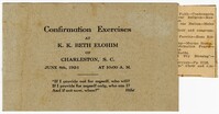KKBE Confirmation Exercises Program, June 8, 1924