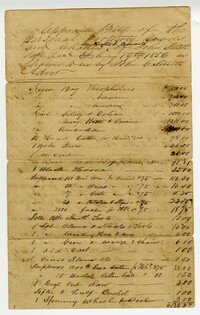 Appraisal Bill of the Personal Property, Goods and Chattels of John Smith