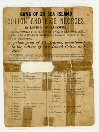 Slave Sale broadside, 1852
