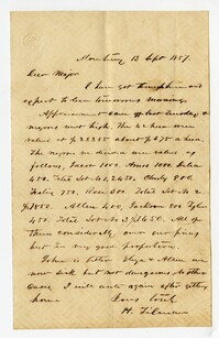 Letter from H. Tilman to Alfred Wardlaw, April 1857