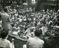 Summer reading closing exercises, Main Library, 1952 (1)