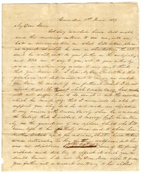 Letter to Jane Levy (Hart) from Mordecai M. Levy, June 1, 1837