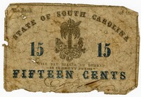 The Bank of the State of South Carolina Fifteen-Cent Note