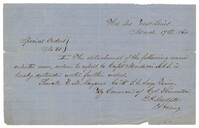 Special Orders for Edgar M. Lazarus, March 17, 1864