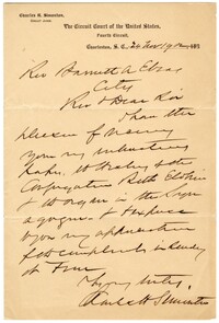 Letter to Barnett A. Elzas from Charles H. Simonton, November 24, 1902