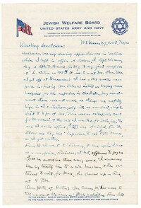 Letter to Jane L. Raisin from Jacob S. Raisin, July 29, 1920