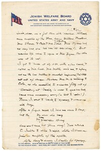 Letter to Jane L. Raisin from Jacob S. Raisin, September 5, 1924