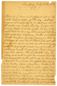 Letter to Jacob S. Raisin from Jane Lazarus Raisin, July 20, 1919