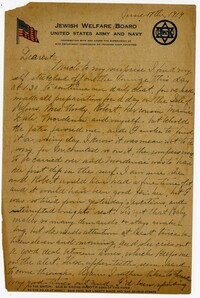 Letter to Jacob S. Raisin from Jane Lazarus Raisin, June 17, 1919