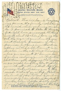 Letter to Jacob S. Raisin from Jane Lazarus Raisin, July 2, 1931