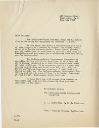 McClennan Banks Improvement Committee Funding Appeal Letter, June 10, 1958