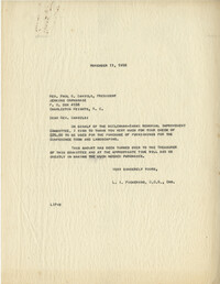 Letter from L.I. Pickering to Paul Daniels, November 11, 1958