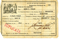 Certificate to Certify Registered Elector, April 21, 1938
