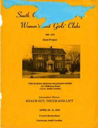 South Carolina Federation of Women's and Girls Club Convention Program, April 20-21, 1979