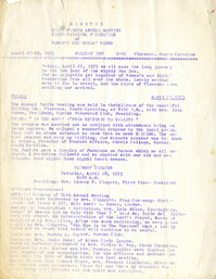 Minutes from the 64th annual meeting of the South Carolina Federation of Women's and Girls' Club, April 27-29, 1973