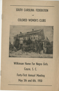 Program for the 41st annual meeting of the South Carolina Federation of Colored Women's Clubs