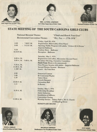 State Meeting of the South Carolina Girls Clubs