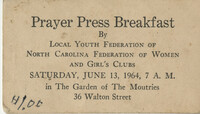 Ticket to Prayer Press Breakfast