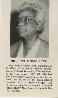 Photo of Mrs. Etta Butler Rowe